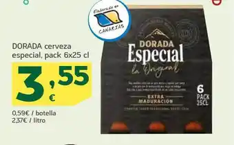 HiperDino Dorada cerveza especial pack 6 oferta