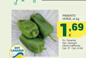 HiperDino Pimiento verde el kg oferta