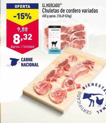 ALDI El mercado chuletas de cordero variadas oferta