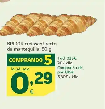 HiperDino Bridor croissant recto de mantequilla oferta
