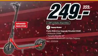 MediaMarkt Patín electrico segway ninebot d18e oferta