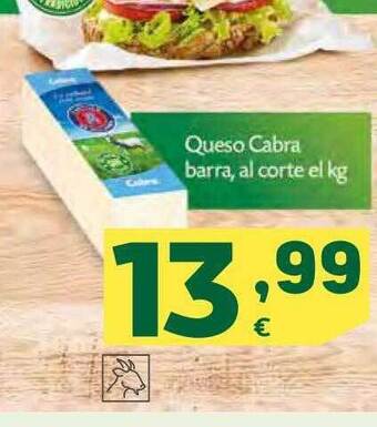 HiperDino Queso cabra barra al corte el kg oferta