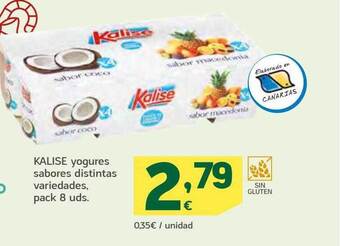 HiperDino Kalise yogures sabores distintas variedades pack 8 oferta