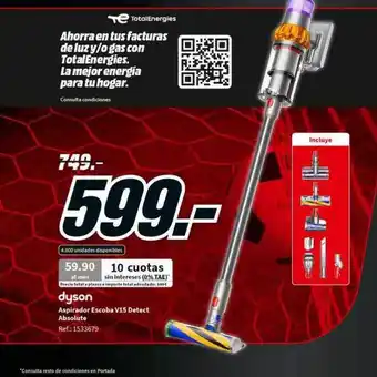 MediaMarkt Dyson aspirador escoba v15 detect absolute oferta