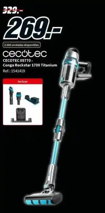 MediaMarkt Cecotec 05770 - conga rockstar 1700 titanium oferta