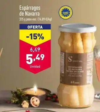 ALDI Espárragos de navarra oferta