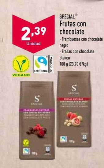 ALDI Special frutas con chocolate oferta