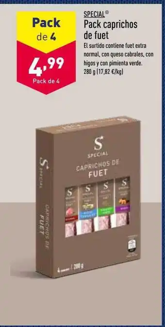 ALDI Special pack caprichos de fuet oferta
