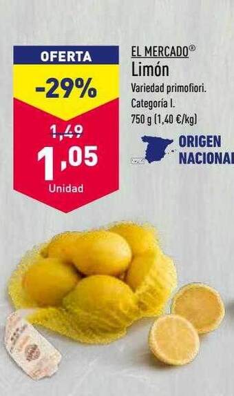 ALDI El mercado limón oferta