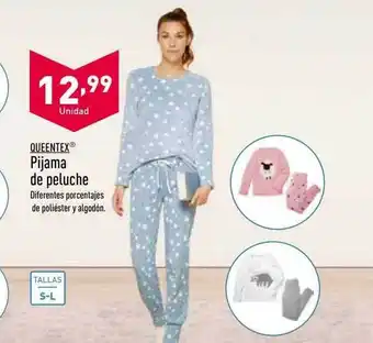 ALDI Queentex pijama de peluche oferta