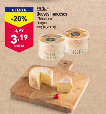 ALDI Special quesos franceses oferta