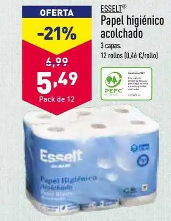 ALDI Esselt papel higiénico acolchado oferta