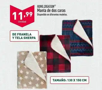 ALDI Home creation manta de dos caras oferta