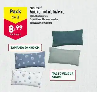 ALDI Novitesse funda almohada invierno oferta