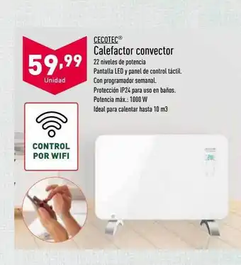 ALDI Cecotec calefactor convector oferta