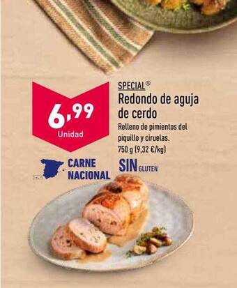 ALDI Special redondo de aguja de cerdo oferta