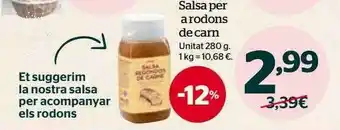La Sirena Salsa per arodons de carn oferta
