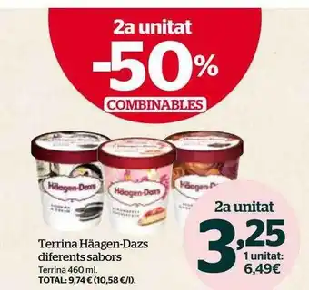 La Sirena Terrina häagen-dazs diferents sabors oferta