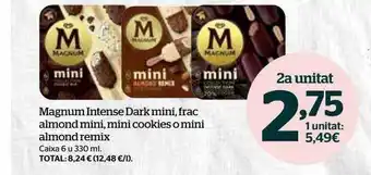 La Sirena Magnum intense dark mini, frac almond mini, mini cookies o mini almond remix oferta