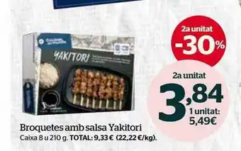 La Sirena 2a unitat -30% broquetes amb salsa yakitori oferta
