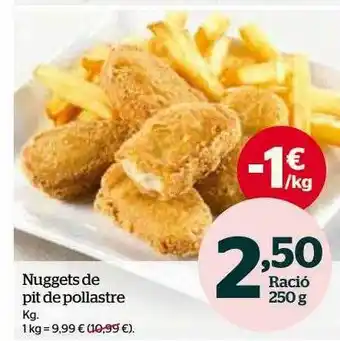 La Sirena Nuggets de pit de pollastre oferta