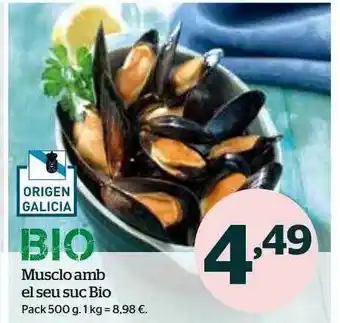 La Sirena Musclo amb el seu suc bio oferta