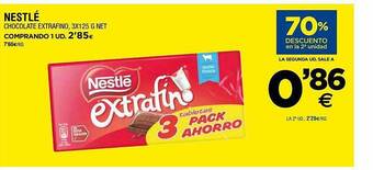 BM Supermercados Nestlé chocolate extrafino oferta
