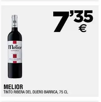 BM Supermercados Melior tinto ribera del duero barrica oferta