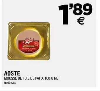 BM Supermercados Aoste mousse de foie de pato oferta