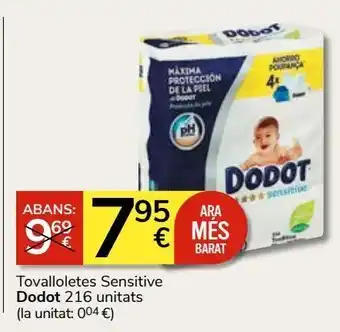 Consum Toallitas húmedas para bebé dodot oferta