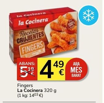 Consum Fingers de pollo la cocinera oferta