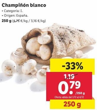 Lidl Champiñones oferta