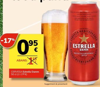 Consum Cerveza estrella damm oferta