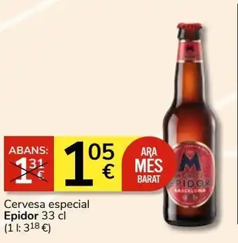 Consum Cerveza especial epidor oferta