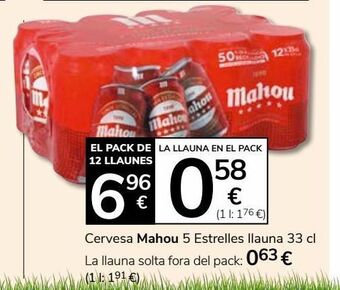 Consum Cerveza mahou oferta