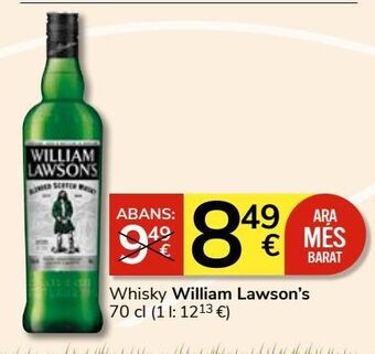 Consum Whisky william lawson's oferta