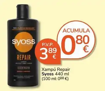 Consum Champú syoss oferta