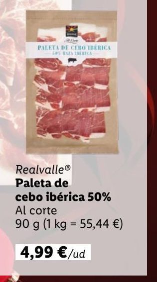 Lidl Paleta ibérica realvalle oferta