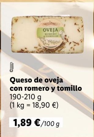 Lidl Queso de oveja oferta