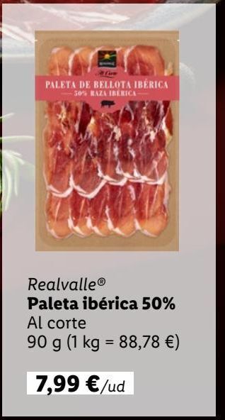 Lidl Paleta ibérica realvalle oferta