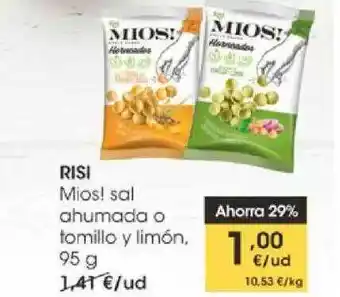 Eroski Risi Mios! Sal Ahumada O Tomillo Y Limón 95g oferta