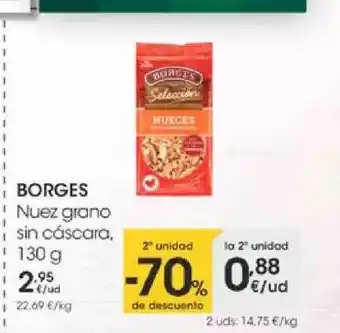 Eroski Borges Nuez Grano Sin Cáscara 130g oferta