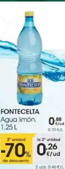 Eroski Fontecelta Agua Limón 1,25L oferta
