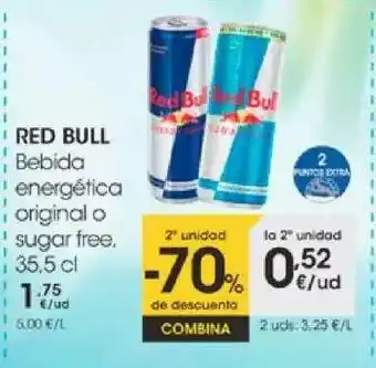 Eroski Red Bull Bebida Energética Original O Sugar Free 35.5cl oferta