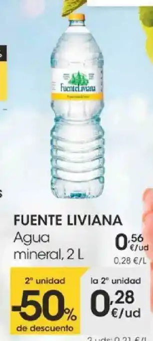Eroski Fuente Liviana Agua Mineral 2L oferta
