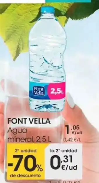 Eroski Font Vella Agua Mineral 2.5L oferta