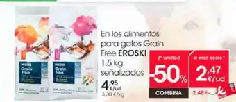 Eroski En Los Alimentos Para Gatos Grain Free Eroski 1.5kg oferta