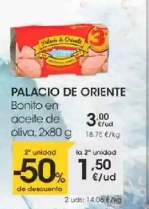 Eroski Palacio De Oriente Bonito En Aceite De Oliva 2 x 80g oferta