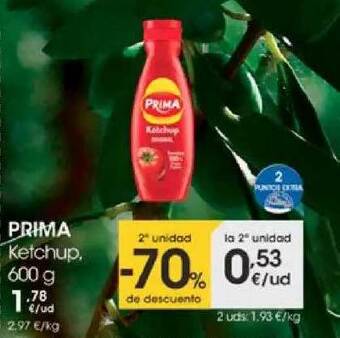 Eroski Prima Ketchup 600g oferta