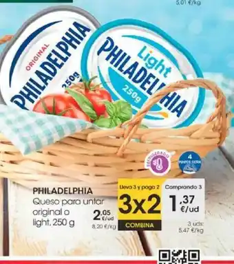 Eroski Philadelphia Queso Para Untar Original O Light 250g oferta